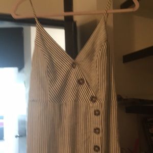 Blue white striped dress